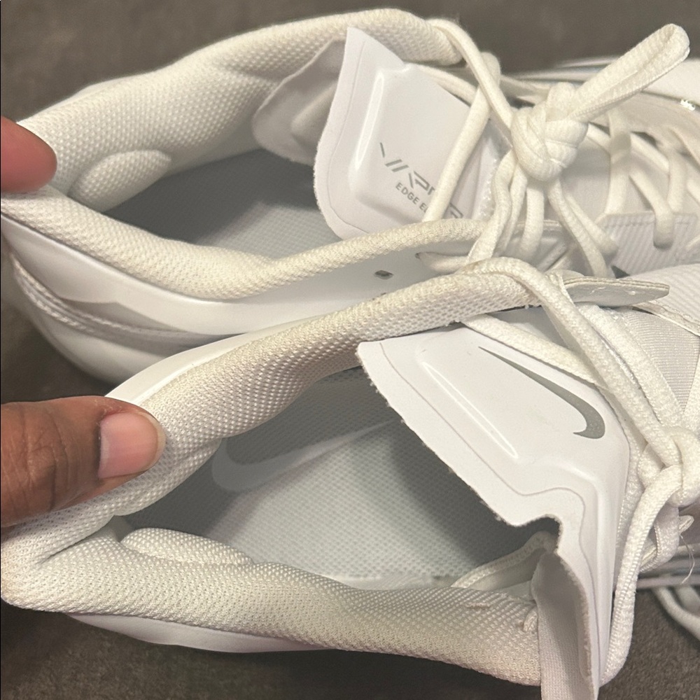 Nike Vapor Edge Elite 360 2 Men’s White&Silver Football Cleats:NEW NO BOX - Picture 7 of 14
